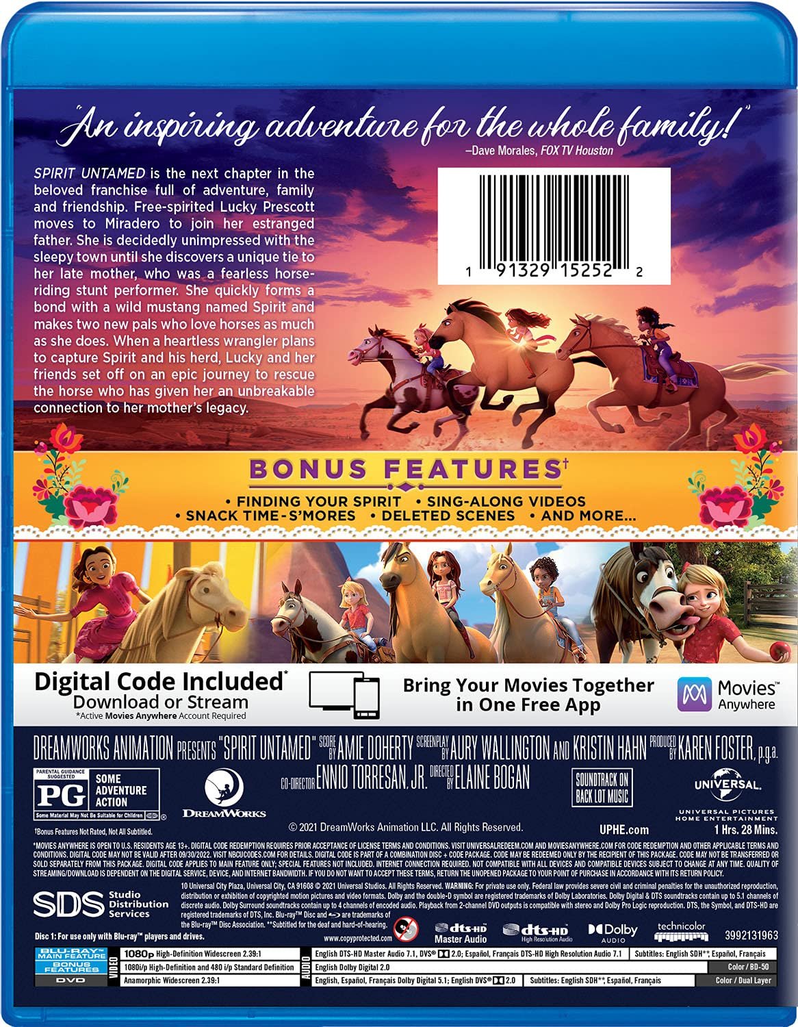Spirit Untamed- The Movie Blu-ray back