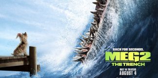 Where/How To Watch Meg 2: The Trench Meg 2 The Trench Dog Poster cropped