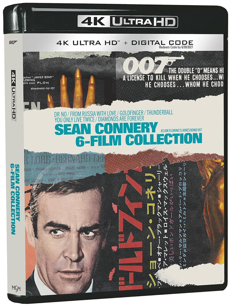 James Bond Sean Connery 6-Film Collection 4k Blu-ray angle