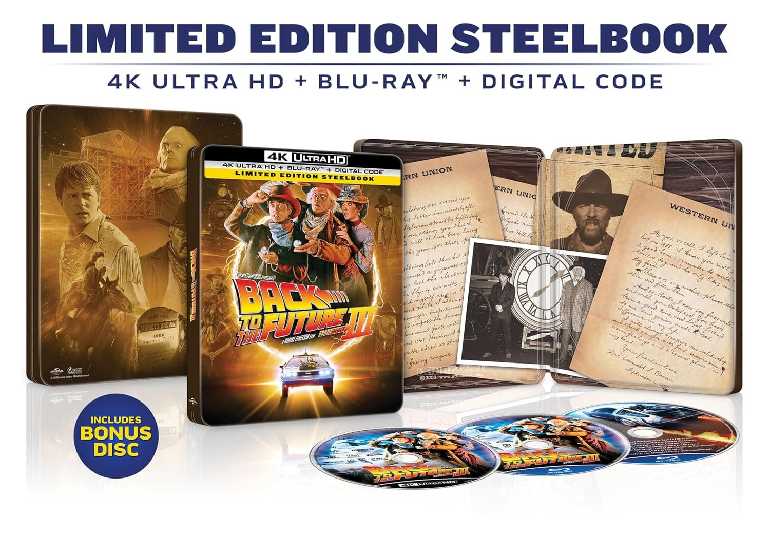 Back to the Future III 4k SteelBook open