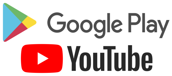 Google Play YouTube logos